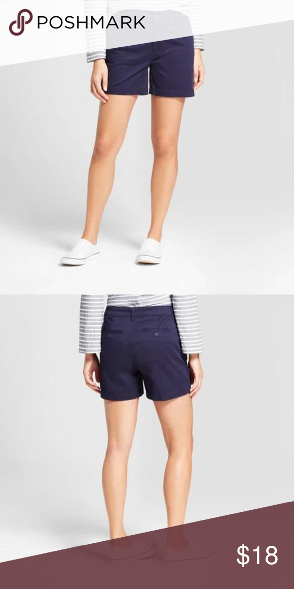 Women’s 5″ Chino Shorts – A New Day Navy 4 Women’s 5″ Chino Shorts – A New Day…